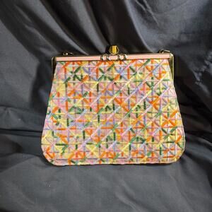 Lennox Bags Vtg Retro Hinged Handbag Purse